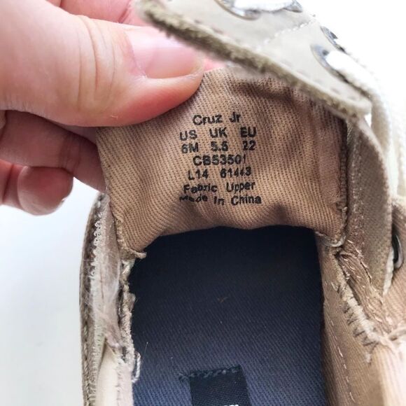 Sperry Cruz Jr. Beige boat shoes EUC size 6 - Picture 2 of 7